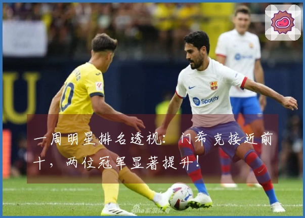 一周明星排名透视：门希克接近前十，两位冠军显著提升！